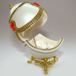Boite à bijoux oeuf en coquille, inspiration oeuf Faberge