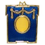 Cadre photo original en email bleu - réplique cadre photo Fabergé