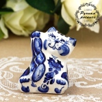 Chat miniature en porcelaine