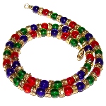 Collier perles verre Murano multicolores