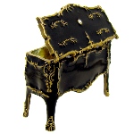 Commode Louis XV noire - copie boite Faberge