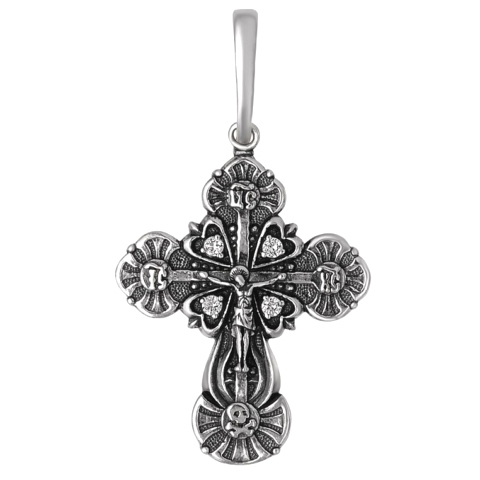 Croix orthodoxe argente