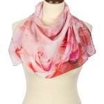 Foulard Carre Soie Rose