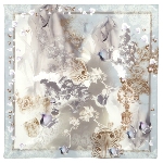 Foulard Russe Soie - Tulipes