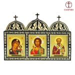 Icones religieuse pour protection voiture - Triptyque