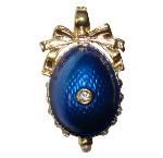 Œuf pendentif au Ruban bleu - réplique pendentif Faberge