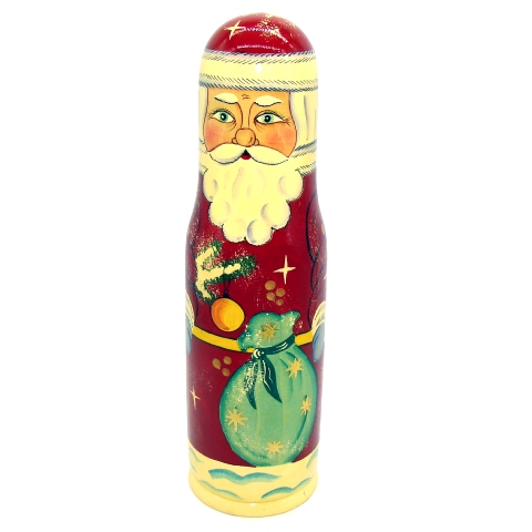 Père Noël en bois - Emballage original Cadeau Noel
