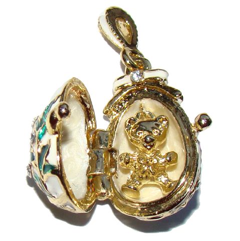 Petit ours - Pendentif Oeuf style Fabergé