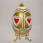 Les coeurs - Boite à bijoux oeuf en coquille, inspiration oeuf Faberge