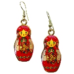 Boucles d'oreille poupees russes