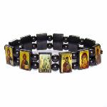 Bracelet religieux en hématite - Icônes orthodoxes russe