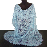 Châle russe bleu