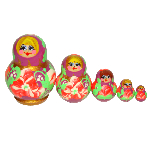 Poupee russe miniature 5 pièces