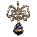 Pendentif Noeud et oeuf deco strass