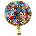 Pendentif Verre Murano Millefiori