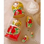 Poupée russe foulard jaune