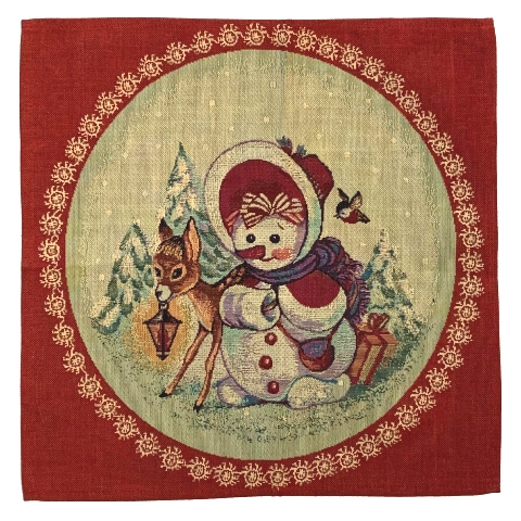 Serviette de table pour Noel - Bonhomme de neige