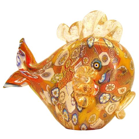 Poisson en verre de Murano, collection Murrine et Or