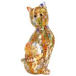 Chat en verre de Murano, collection Murrine et Or