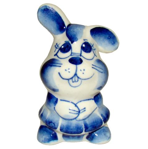 Figurine en porcelaine russe Gzhel - Lapin