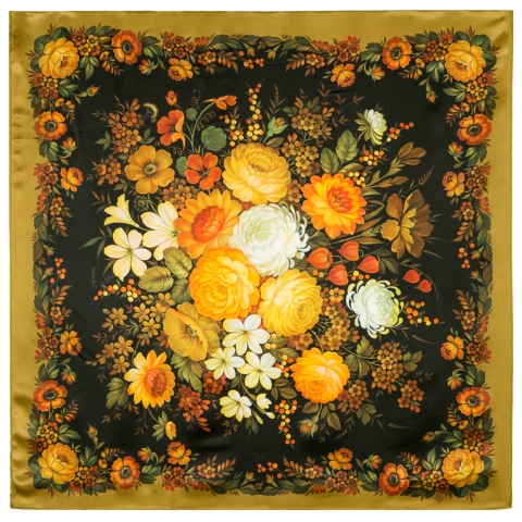 Foulard russe - Fleurs de Russie