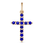 Pendentif croix bleue