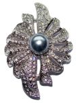 Broche Perle noire