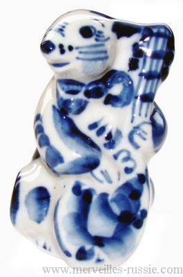 Figurine Souris, Rat en porcelaine russe