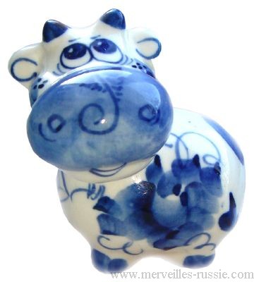 Figurine en porcelaine russe - Vache