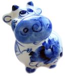 Figurine en porcelaine russe - Vache