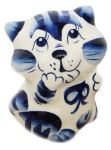 Chat - Figurine Statuette en porcelaine