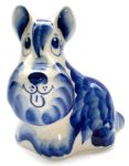 Statuette Chien en porcelaine russe 