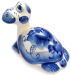 Figurine en porcelaine russe Gjel - Tortue