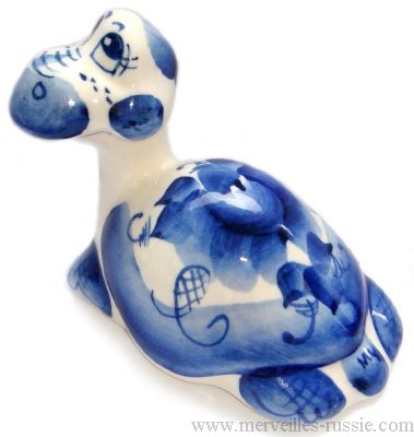 Figurine en porcelaine russe Gjel - Tortue